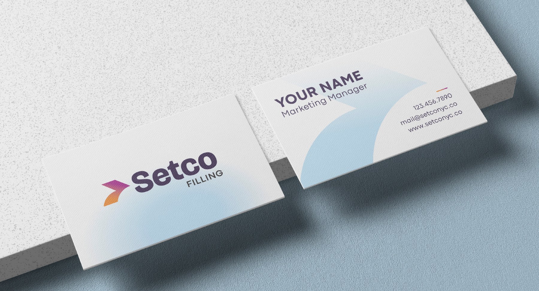Business cards front and back